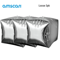 Cubez Silver 15" Foil Balloon 3pk