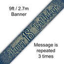 Oaktree Banner Age 18 Gold & Navy 9ft