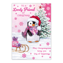 Prelude 6 Pack Cards C50 Christmas Friend Penguin