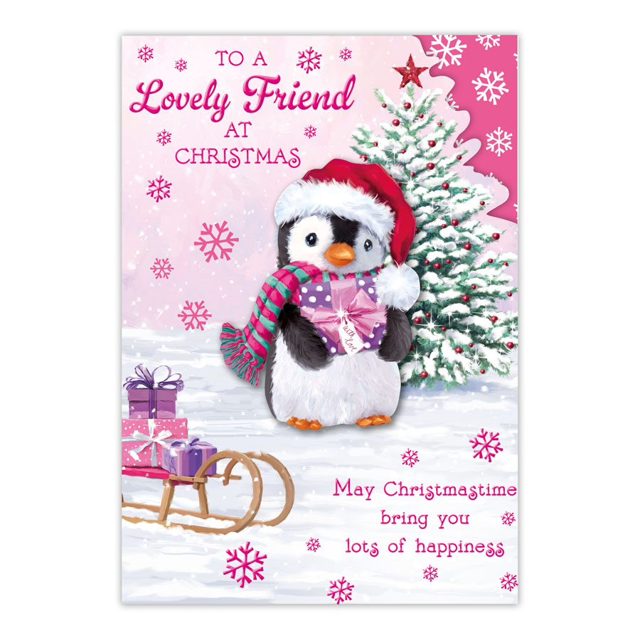 Prelude 6 Pack Cards C50 Christmas Friend Penguin