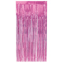 Unique Fringe Door Curtain Pastel Pink 1x2M