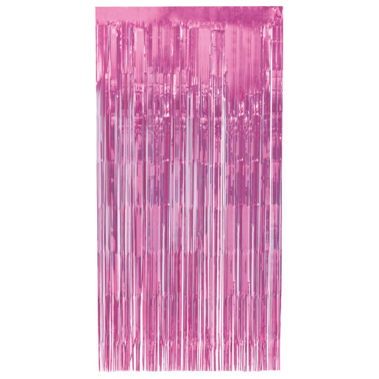 Unique Fringe Door Curtain Pastel Pink 1x2M