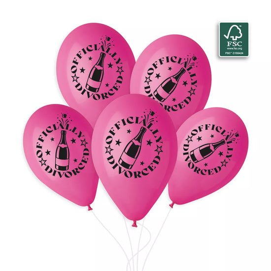 Gemar Officially Divorced 13" Latex Balloons 6pk