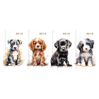 Diary Slim WTV Watercolour Dogs 2027 24pk