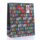 Gift Bag Birthday Text Generic Large 6pk