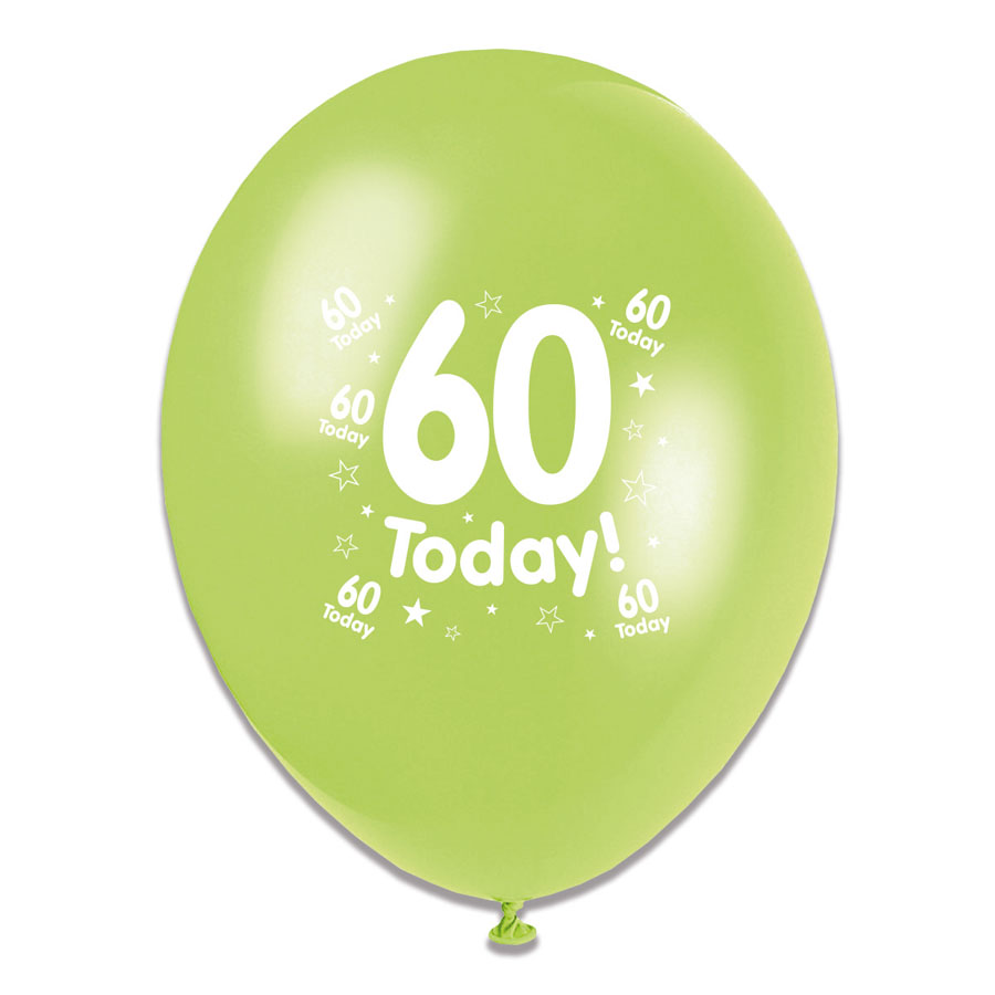 Tiger Feet Age 60 Birthday 10" Balloons 6x8pk