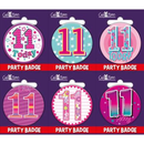 Giftzone Small Badges Age 11 Female