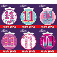 Giftzone Small Badges Age 11 Female