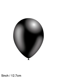 Decotex Pro 100 Pack Latex Balloons Metallic Black 5"