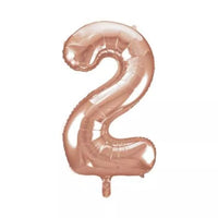 Unique Foil Balloon Rose Gold 34" Number 2