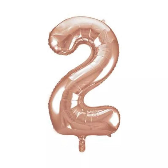 Unique Foil Balloon Rose Gold 34" Number 2