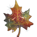 Glitter Holographic Autumn Leaf 35" Foil Balloon