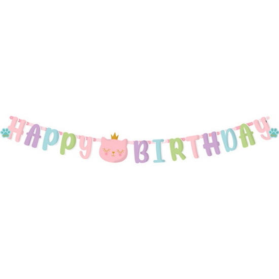 Grabo Letter Banner Happy Birthday Cat Princess 2M