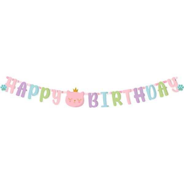 Grabo Letter Banner Happy Birthday Cat Princess 2M