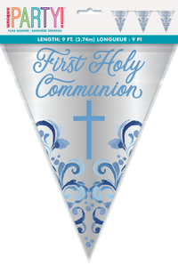 Unique Flag Bunting Blue Communion Holy Cross 9ft
