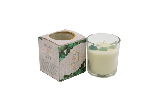 Sifcon Candle Green Fluorite 7x7.5cm