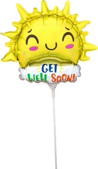 Anagram Get Well Happy Sun 10" Foil Balloon
