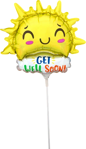 Anagram Get Well Happy Sun 10" Foil Balloon