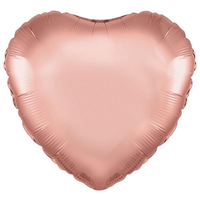 Oaktree Foil Balloon Rose Gold Heart 18"