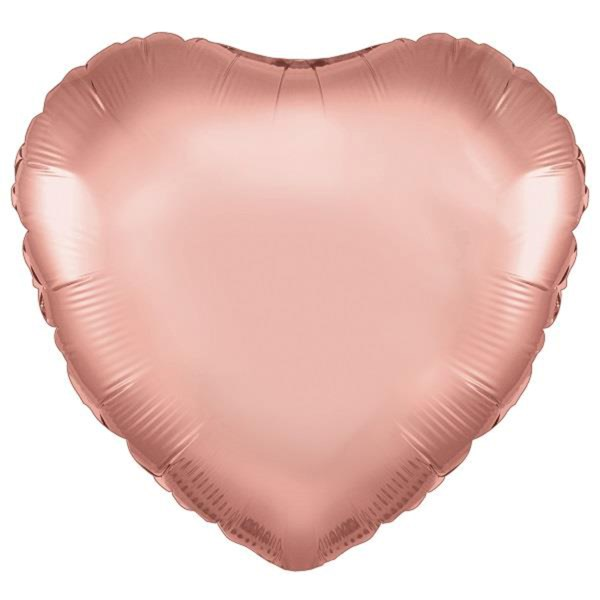 Oaktree Foil Balloon Rose Gold Heart 18"