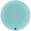 Grabo Foil Balloon Pastel Blue Globe 15"