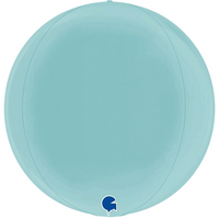 Grabo Foil Balloon Pastel Blue Globe 15"