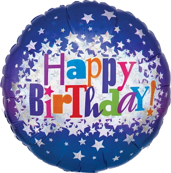 Anagram Birthday Bright Stars 18" Foil Balloon