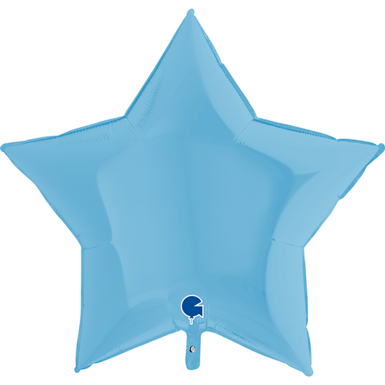 Grabo Foil Balloon Matte Pastel Blue Star 36"