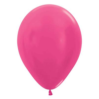 Sempertex Metallic Fuchsia 12" Latex Balloons 50pk