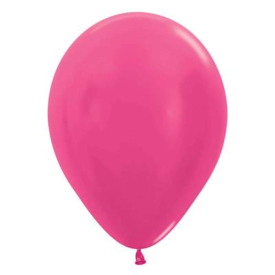 Sempertex Metallic Fuchsia 12" Latex Balloons 50pk