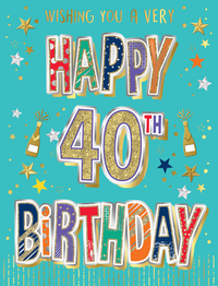 Regal 6 Pack Cards S8 Everyday Birthday Age 40