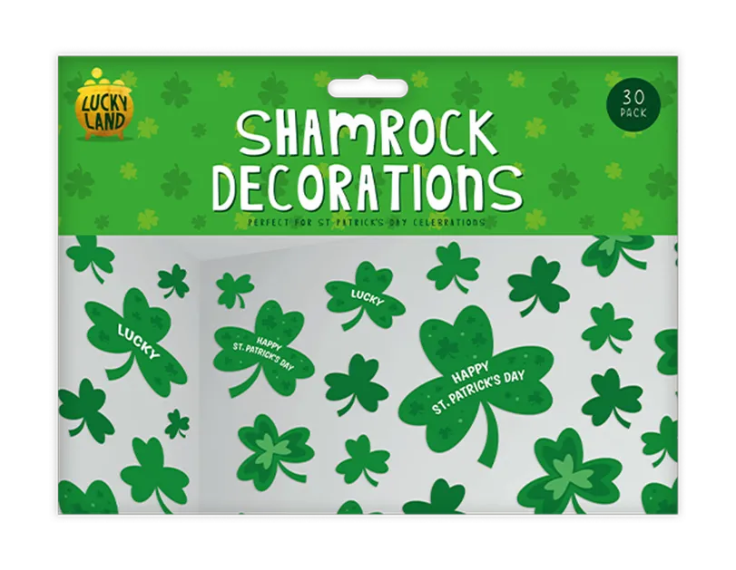 Gem Imports 30 Pack Shamrock Decorations