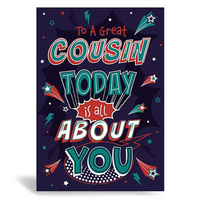 Prelude Pzazzle C50 Birthday Cousin 6pk