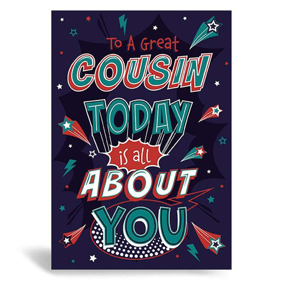 Prelude Pzazzle C50 Birthday Cousin 6pk