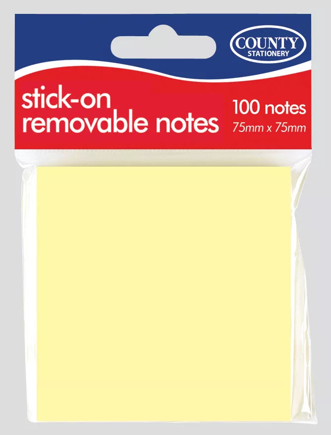 Set of 12 square sticky notes by County Stationery, colorful paper notes perfect for organization and reminders.