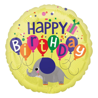 Anagram Elephant Happy Birthday 18" Foil Balloon