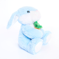 Tiger Feet Soft Toy Bunny With Carrot Blue 20cm