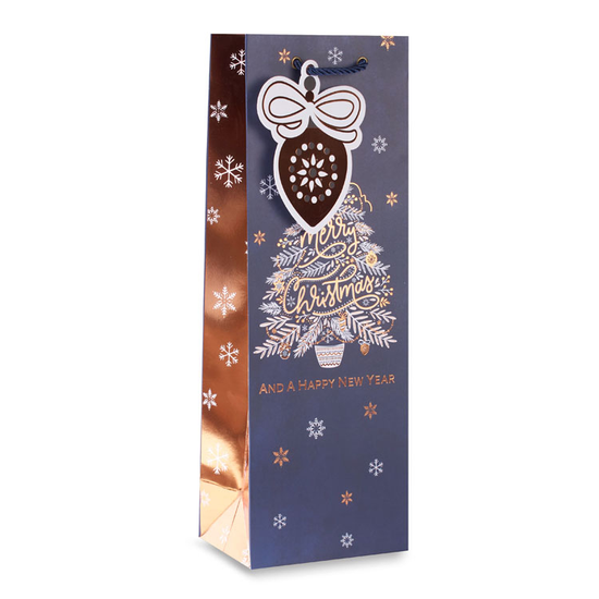 6pk Bottle Gift Bags Tree