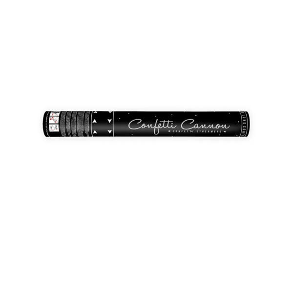 Confetti Cannon With Silver Streamers 40cm