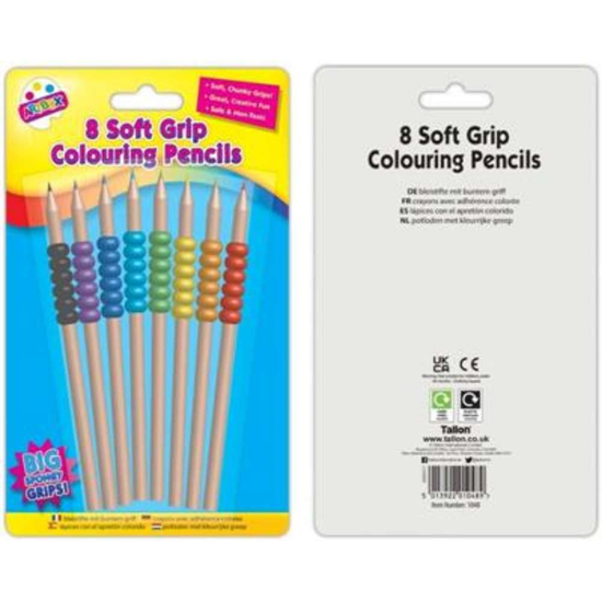 8 Colouring Pencils Bright Grip