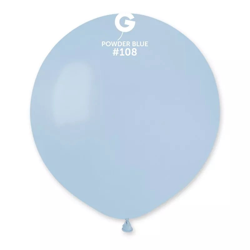 Blue Gemar latex balloons, 19-inch decorator balloons in a 25-pack, ideal for party decorations and celebrations.
