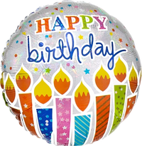 Anagram Shimmer Birthday Candles 18" Foil Balloon