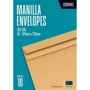 Essentials Self Seal C4 Manilla Envelopes 10pk