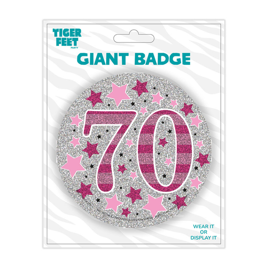 Big Badges Age 70 Female 6pk