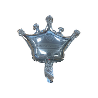 CTI Foil Balloon Mini Silver Crown 9"