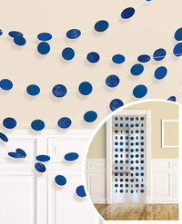 Bright Royal Blue Glitter String Decoration 2.13M