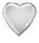Unique Foil Balloon Silver Heart 18