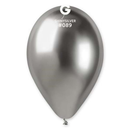 Gemar 50 Latex Balloons 13" Shiny Silver