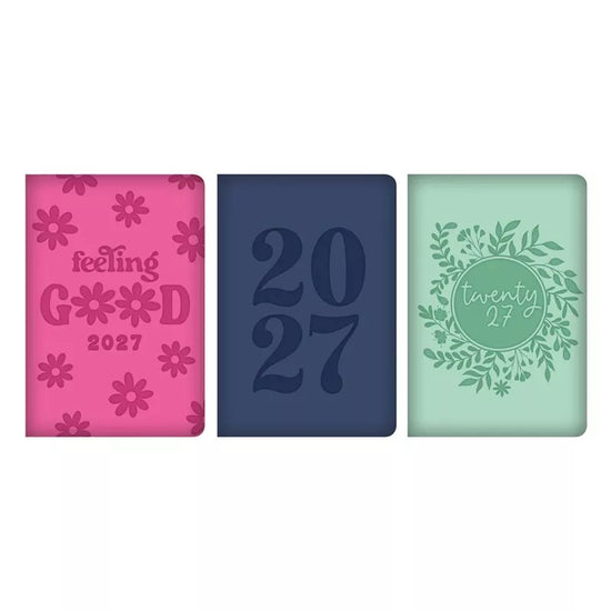 Diary Pocket WTV Bright Embossed PU 2027 18pk
