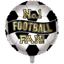 Football No.1 Fan Black and White 18" Foil Balloon